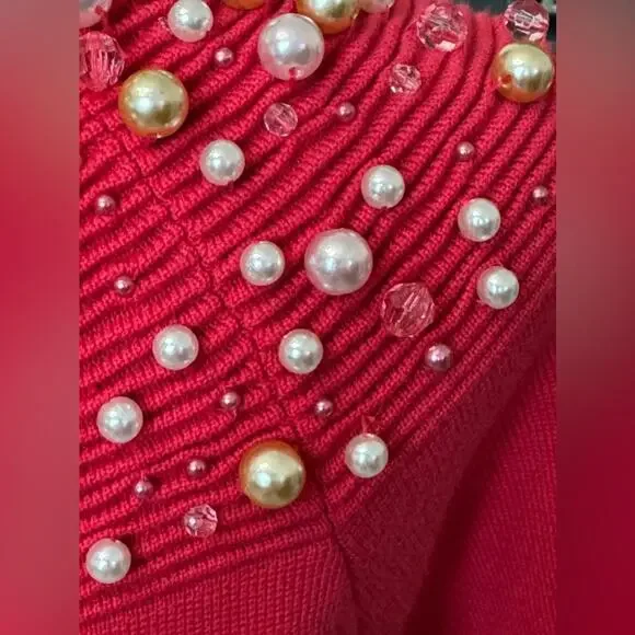 New ~ MOTH ~ Anthropologie ~ Beaded Top Size M GORGEOUS Viscose - Picture 6 of 10